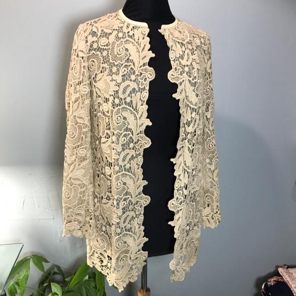 Ralph Lauren Black Label Lace Cardigan - Picture 1 of 14